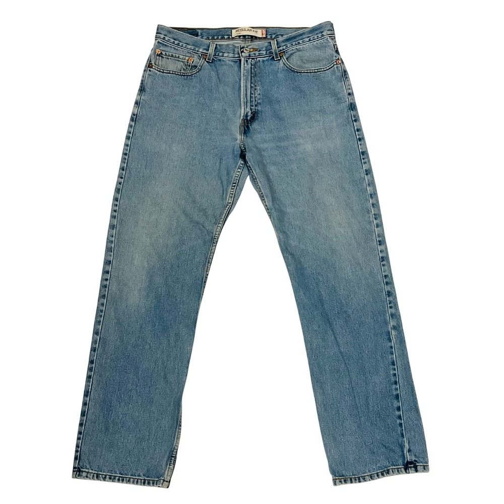 Levi's 505 jeans men's 36 x 32 WPL423 Regular fit straight leg medium stonewash